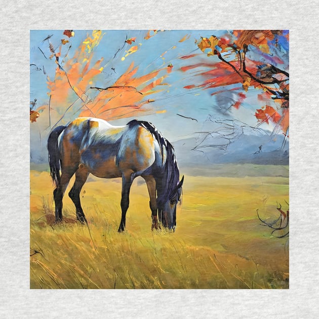 Autumn color horse by bogfl